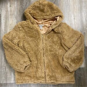 Urban Outfitters Women’s Tan Teddy Sherpa Jacket-size Large